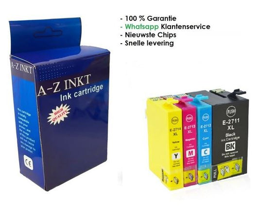 AtotZinkt Compatible inkt cartridges voor Epson 27XL | Multipack van 4 inktcartridges