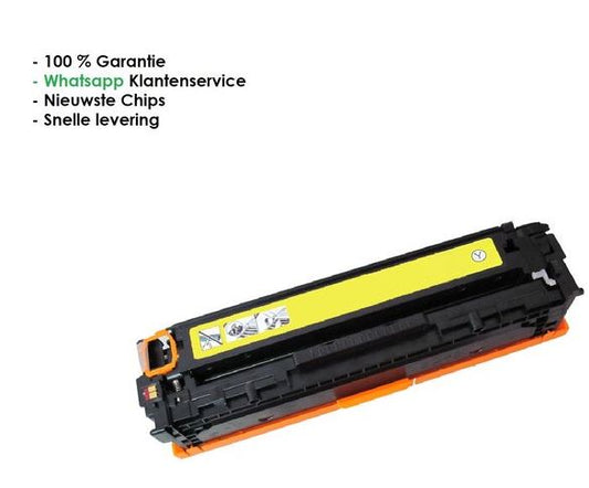 AtotZinkt Compatible XL Laser toner cartridge voor HP (125A) Geel CB-542A