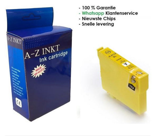 AtotZinkt Compatible inkt cartridge voor Epson 27XL Yellow| 1 x Gele inktcartridge