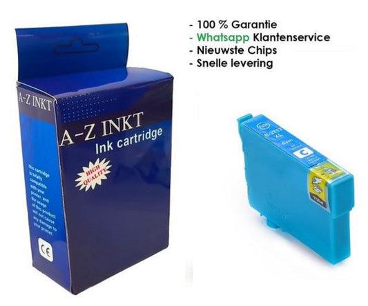 AtotZinkt Compatible inkt cartridge voor Epson 27XL Cyaan-Blauw