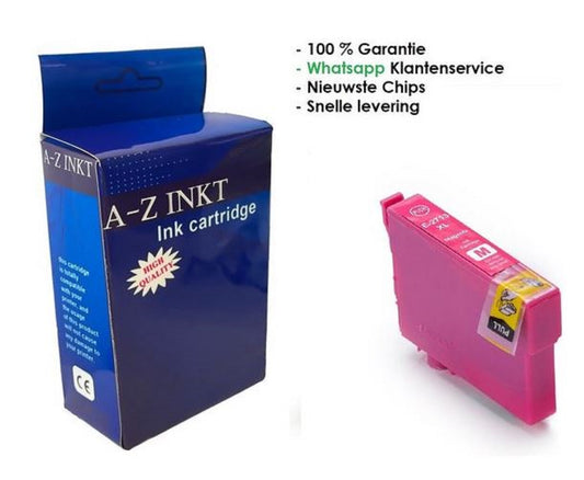 AtotZinkt Compatible inkt cartridge voor Epson 27XL M | 1 x Magenta Rode