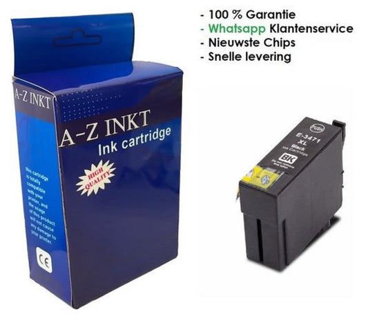 AtotZinkt Compatible inkt cartridge voor Epson 34 / 34 XL BK | 1 x Black Zwarte cartridge
