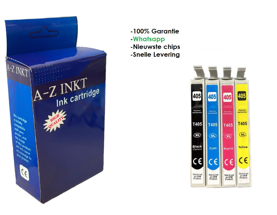 AtotZinkt premium huismerk voor Epson 405XL multipack BK,C,M,Y XL inkt Cartridges