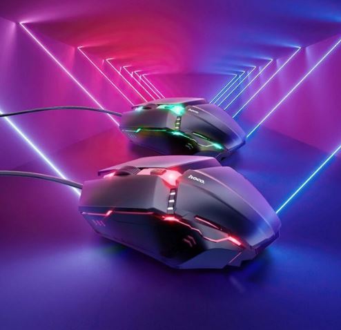 Hoco GM18 Lichtgevend Game Toetsenbord + Muis - USB Plug % Play - QWERTY