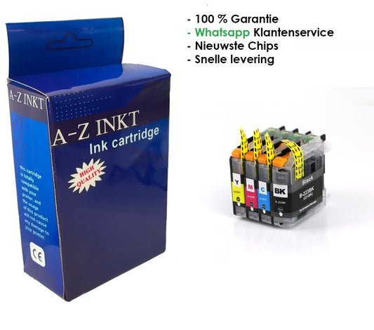 Atotzinkt Brother LC223 - Huismerk Inktcartridges - Multipack - van 4 cartridges Zwart / Kleur BK/C/M/Y