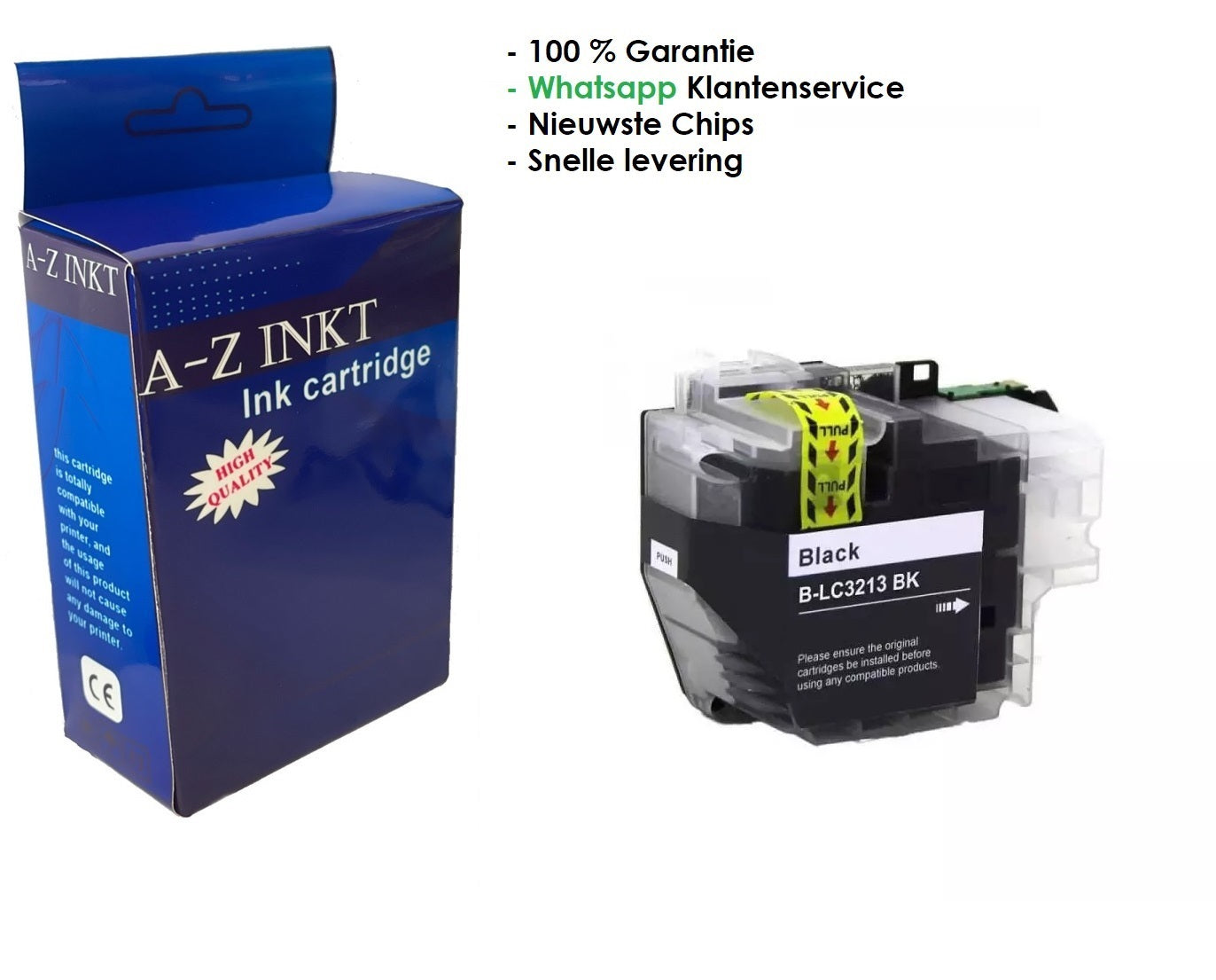 AtotZinkt huismerk Cartidge voor Brother LC-3213 XL BK Zwarte inktcartridge