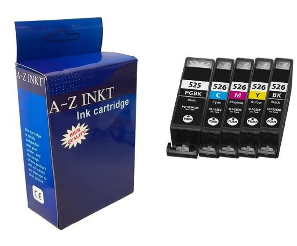 AtotZinkt huismerk XL cartridges voor Canon PGI-525xl / CLI-526xl, multipack van 5 stuks