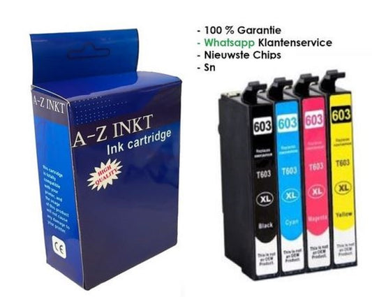 AtotZinkt inktcartridges voor Epson 603 XL multipack van 4 Stuks