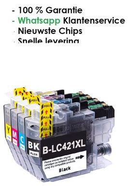 AtotZinkt premium huismerk Inktcartridges Multipack 4 stuks voor Brother LC421XL