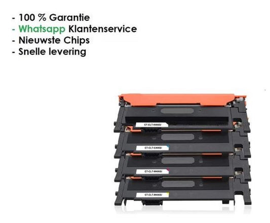 AtotZinkt Huismerk Multipack toners voor Samsung CLT-P406C CLT-K406S, CLT-C406S, CLT-M406S en CLT-Y406S