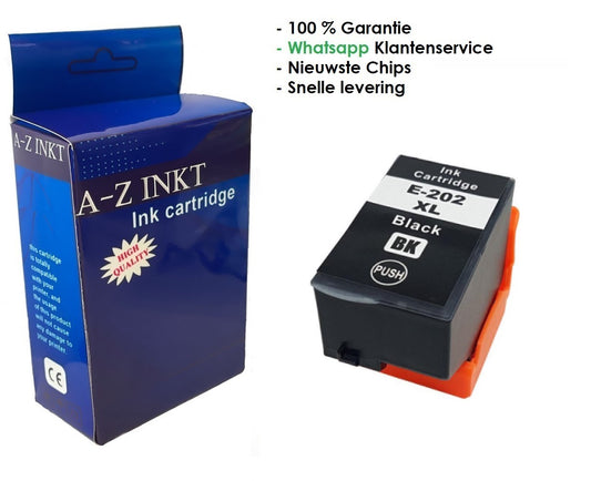 atotzinkt Huismerk Premium Cartridge voor Epson 202 XL BK Zwart