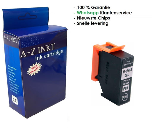Atotzinkt Huismerk Premium Cartridge voor Epson 202 / 202 XL Photo Black fotozwart