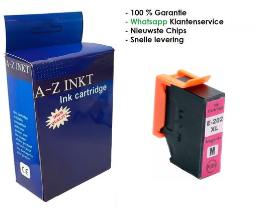 AtotzinktHuismerk Premium cartridge voor Epson 202 XL M Magenta v