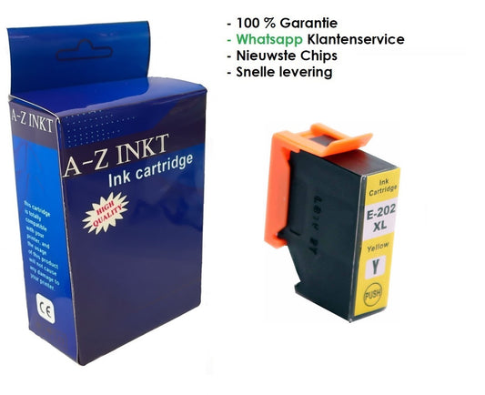 Atotzinkt Huismerk Premium Cartridge voor epson 202 XL Y Yellow geel voor epson Expression Premium XP 6000 - XP 6005 - XP 6100 - XP 6105
