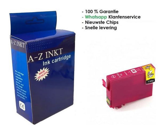 AtotZinkt huismerk Epson 502 XL M Magenta Rode inkt cartridge - Met Chip - Epson 502XL