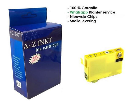 AtotZinkt huismerk Epson 502 XL Y Yellow inkt cartridge - Met Chip - Epson 502XL