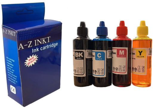 Epson Ecotank ET-2650 664 t664 navulinkt huismerk inktflesjes 4x100 ml Kleur+zwart