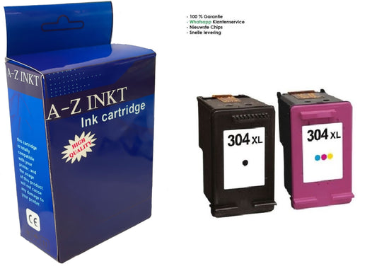 Huismerk cartridge voor HP 304 XL BLACK N9K08AE 304XL kleur (N9K07AE)