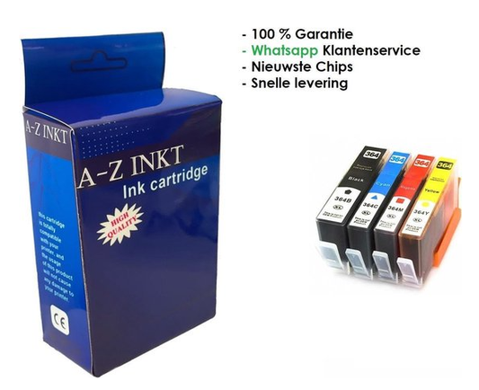 AtotZinkt Huismerk cartridges voor HP 364XL HP 364 Multipack 4 stuks