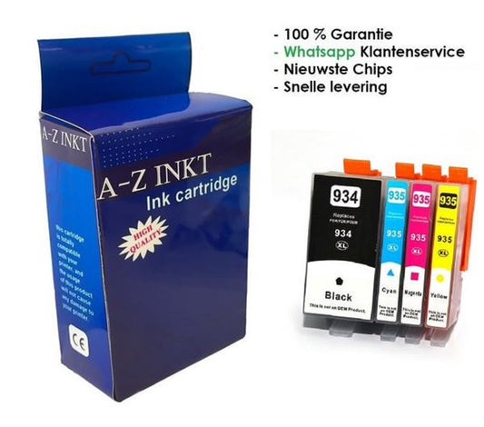 AtotZinkt Inktcartridges voor HP 934XL / 935XL | Multipack van 4 inktcartridges voor HP OfficeJet 6800, 6812, 6815, 6820, 6825, Pro 6230, Pro 6800 Series, Pro 6830, Pro 6835