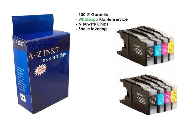 AtotZinkt huismerk cartridge nu voor Brother LC-1220 LC-1240 LC 1280 XL Multipack 10 Stuks