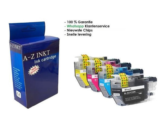 AtotZinkt premium huismerk set Cartidges voor Brother LC-3213 XL inktcartridges multipack 4 kleuren