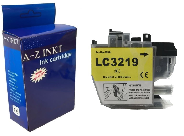 LC 3219 XL Y AtotZinkt Premium Huismerk Cartridge Brother LC 3219XL /LC-3217XL Y yellow geel cartridge voor Brother MFC-J5330 DW, J5730DW, J5930DW, J6530DW, J6535DW, J6930DW, J6935DW Hoge capaciteit XXL