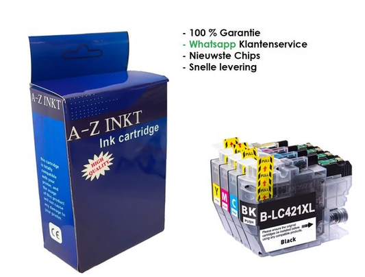 AtotZinkt premium huismerk Inktcartridges Multipack 4 stuks voor Brother LC421XL
