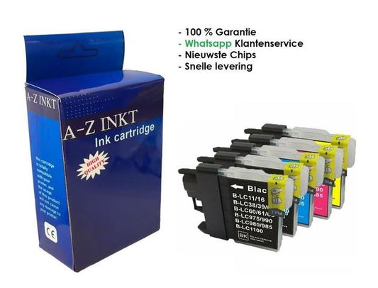 AtotZinkt huismerk cartridges voor LC 985 XL Multipack  Multipack van 4 inktcartridges