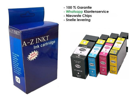 AtotZinkt huismerk inktcartridges voor Canon PGI-1500XL - Inktcartridge / Zwart / Cyaan / Magenta / Geel / Hoge Capaciteit