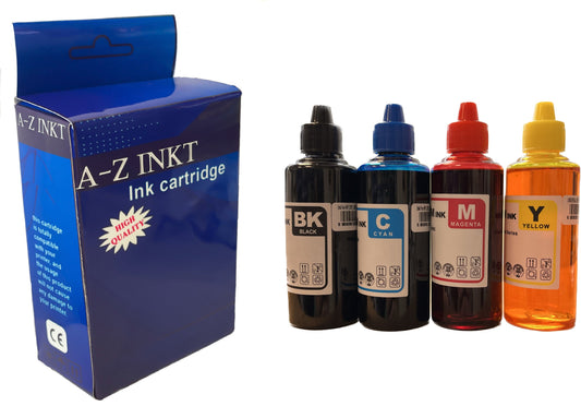 Geschikt inkt Epson Ecotank ET-2650 664 t664 navulinkt inktflesjes 4x100 ml Kleur+zwart Huismerk
